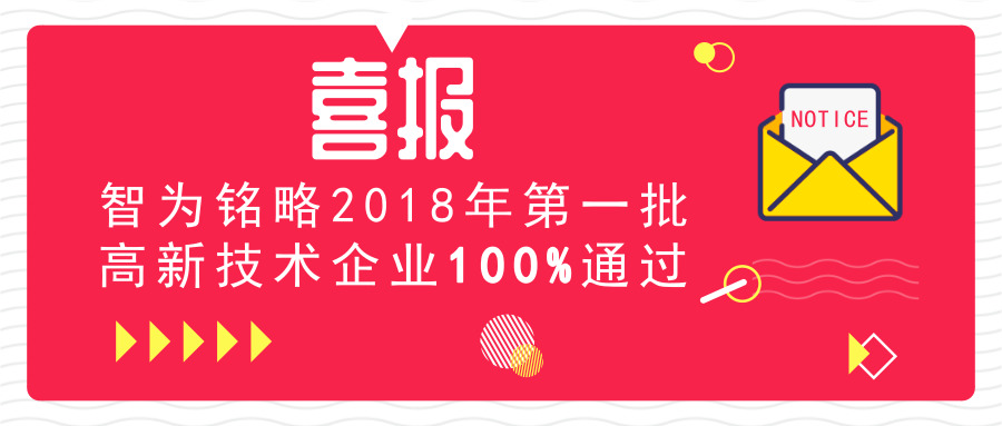 喜報！智為銘略2018年*一批高新技術(shù)企業(yè)100%通過