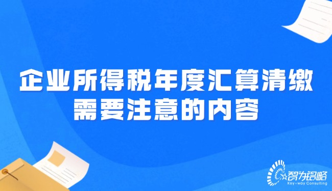 企業(yè)所得稅年度匯算清繳需要注意的內容